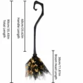 Gold Witch Hat Mesh Broom