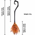 Printed Spider Web Orange Mesh Broom