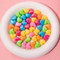 Shimmer Candy Color Heart Bead / Orange