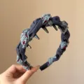 Serre-Tête Patchwork Bleu Denim