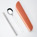 Ensemble de 2 pièces cuillère et baguettes orange