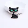Green Eyed Black Cat Style