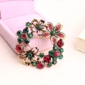 Large Red (Vintage Gold/Red and Green Rhinestone)