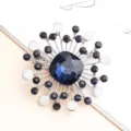 Ink Blue 2 (Silver/Deep Blue Square Rhinestone)