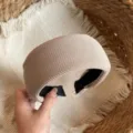 Serre-tête en tricot kaki (Largeur 6.5cm)