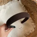 Serre-tête tricot café foncé (Largeur 3cm)