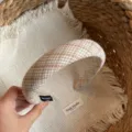 Serre-tête à carreaux blanc (Largeur 3cm)