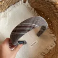 Serre-tête à carreaux gris (Largeur 4cm)