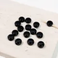 Cuentas Redondas Planas / Paquete de 10g / Negro