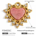 Herzform Rosa Stein Stil (PJ94826C)