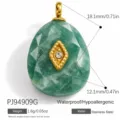 Wassertropfen Grüner Aventurin Stil (PJ94909G)
