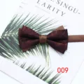 Dark Red Brown Leaf Jacquard (009)