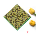 Jaune Marine Feuille Floral (p)