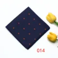 Dark Navy Background Reddish Brown Small Floral Pattern (014)