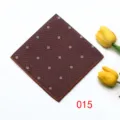 Brown Background White Small Block Pattern (015)
