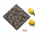 Brown Black Background Beige Leaf Pattern (024)