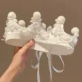 Corona de Encaje Blanco / Blanco