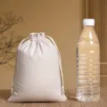 Overlocked Cotton High Opening Style / 17x23cm / Natural
