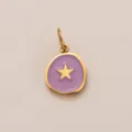 Purple Enamel Star Pendant