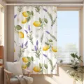 Single Curtain (180x180cm) with Hooks and Straps / Fresh Lemon 01CL