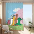 [Curtain + Rod] Width 180cm x Height 200cm Telescopic Rod + Hook + Strap / Relaxing Healing 01CL