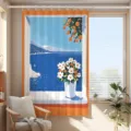 Single Curtain (180x180cm) With Hooks And Tiebacks / Gentle Time 02CL