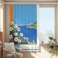 Single Curtain (180x180cm) With Hooks And Tiebacks / Gentle Time 03CL