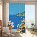 Single Curtain (180x180cm) With Hooks And Tiebacks / Gentle Time 04CL