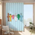 [Curtain + Rod] Width 180cm x Height 200cm Telescopic Rod + Hook + Strap / Relaxing Healing 06CL