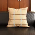 35x35cm Kussensloop Alleen (Zonder Kern) / Abrikozen Fijne Lijnen