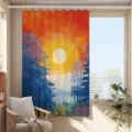 Single Curtain / 70x100cm (Includes Rings + Tieback) / Dopamine Oil Painting 9CL