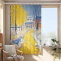 Single Curtain / Single Curtain (180x180cm) With Rings and Tiebacks / Dopamine Oil Painting 12CL