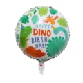 Ballon rond 18 pouces chapeau d'anniversaire dinosaures