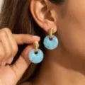 French Retro Style (EH1308) / 18K Gold / Blue