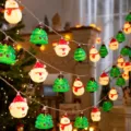 Mix Árbol de Navidad y Papá Noel / 1,5m 10 LEDs (Batería)