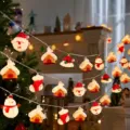 Serie de Navidad Blanco Cálido (Casa/Calcetines/Sombrero) / 1,5m 10 LEDs (Batería)