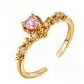 Hollow Flower Heart Style (TJ367) / Gold