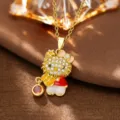 Red And Yellow Enamel Cat Style (T4104)