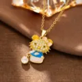 Blue And White Enamel Cat Style (T4066)