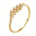 Clustered White Stone Style (TJ342) / Gold
