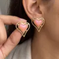 Hollow Heart Style (EH1305) / Pink