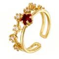Double Layer Red Star Style (TJ366) / Gold