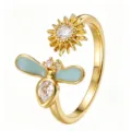 Blue Wing Bee Sunflower (TJ372) / Gold