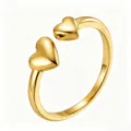 Simple Double Heart Style (TJ380) / Gold