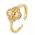 Gold Four Leaf Flower (TJ402) / Gold