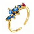Blue Red Stone Hollow Branch (TJ437) / Gold
