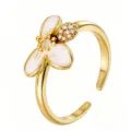 White Flower Enamel Style (TJ340)