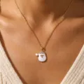 White Enamel Santa Style (XL291) / 18K Gold