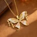 Butterfly Orange White Tassel (T4098)