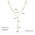Double Layer Rhombus Necklace / Gold